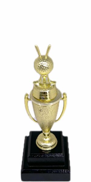 Golf Ball & Clubs Trophy 240mm