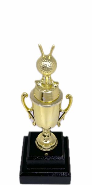 Golf Ball & Clubs Trophy 240mm